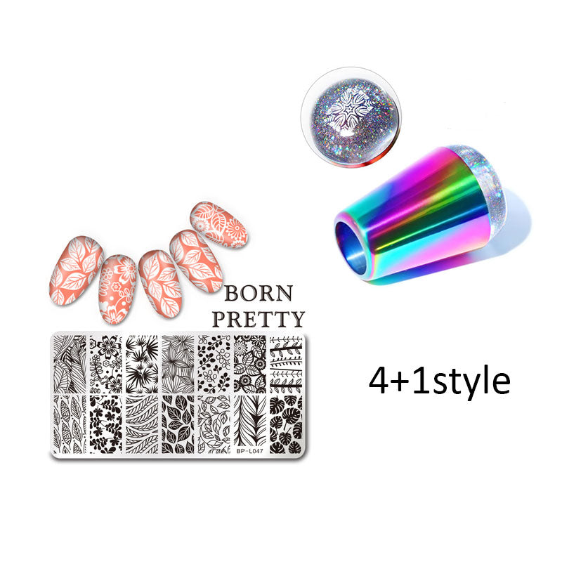 Nail Art Stamping Plate and Silicone Stamper Tool