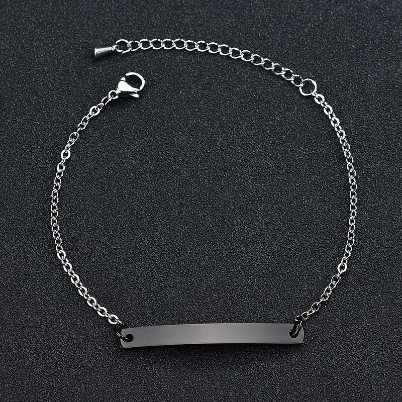 Curved Engraved Bracelet, Customizable Jewelry Piece