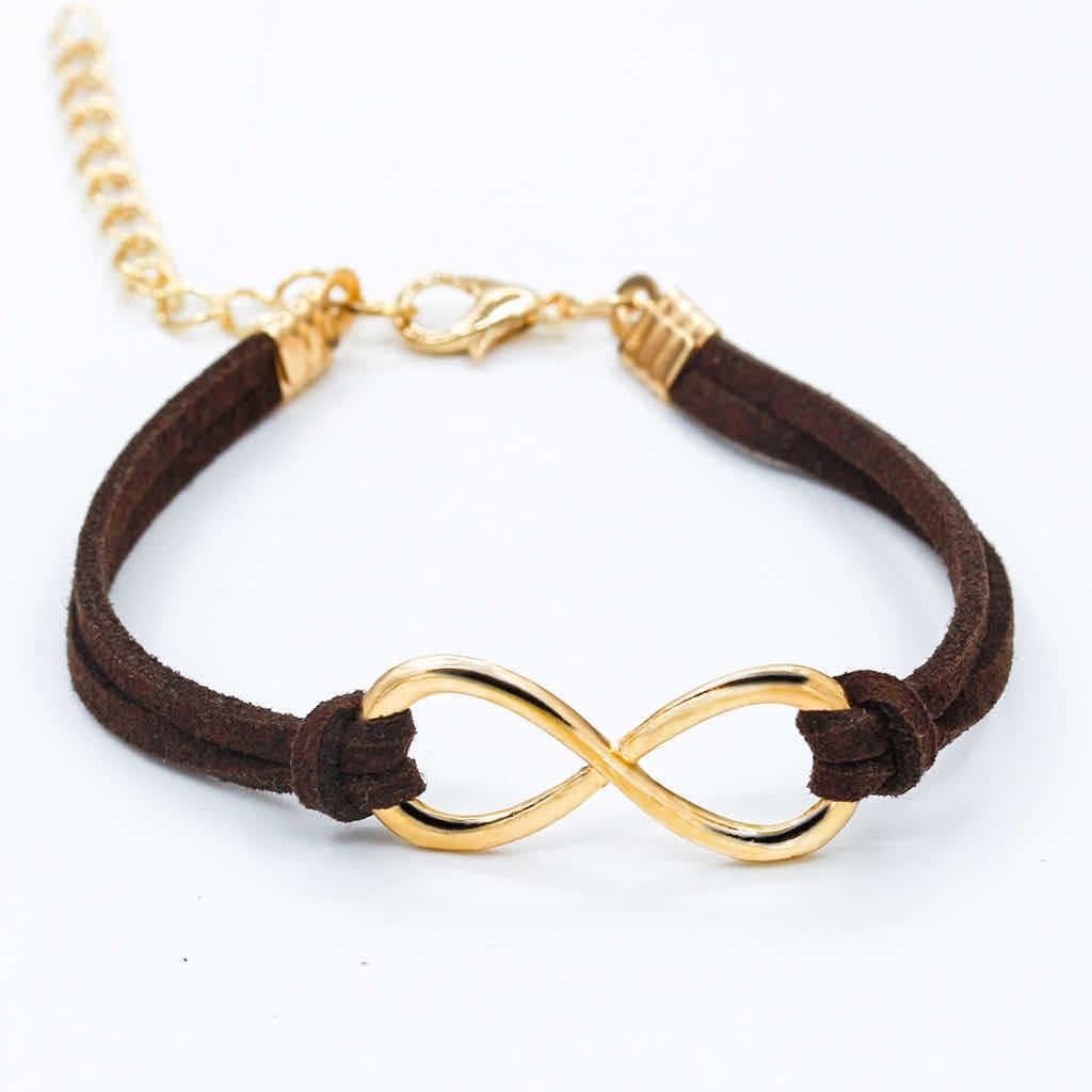 Fashion Symbol 8-Shape Leather Cord Bracelet
