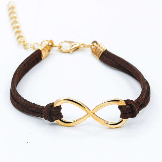 Fashion Symbol 8-Shape Leather Cord Bracelet