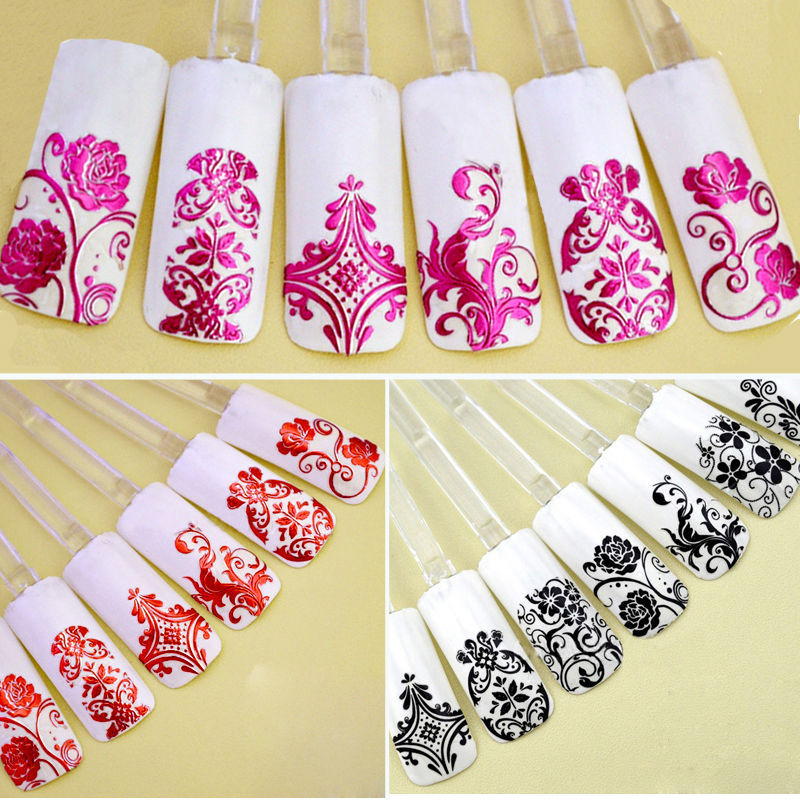 108 Metallic Nail Art 3D Stickers for Manicure