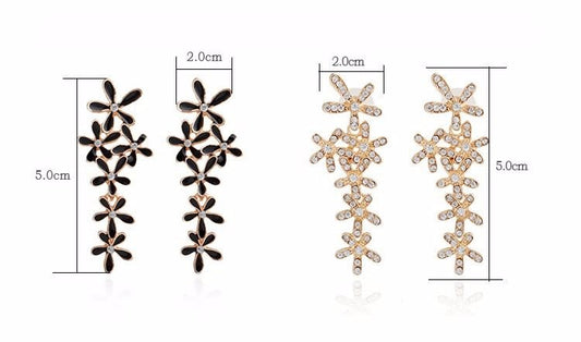 Tassel Earrings, Snowflake Earrings, Five-Petal Flower