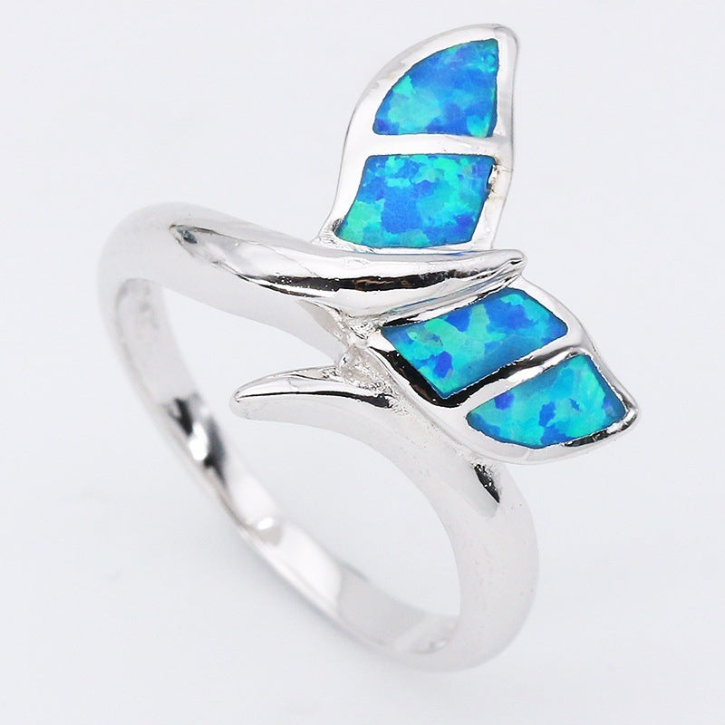 Opal Mermaid Tail Fashion Ring for Women