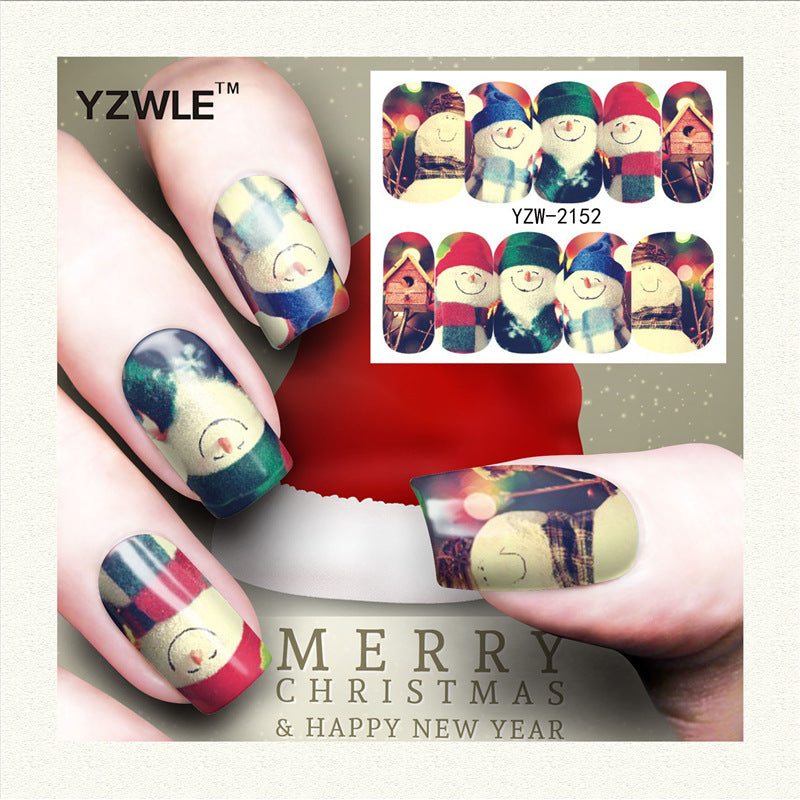Nail Stickers Water Transfer for Winter Christmas Decor