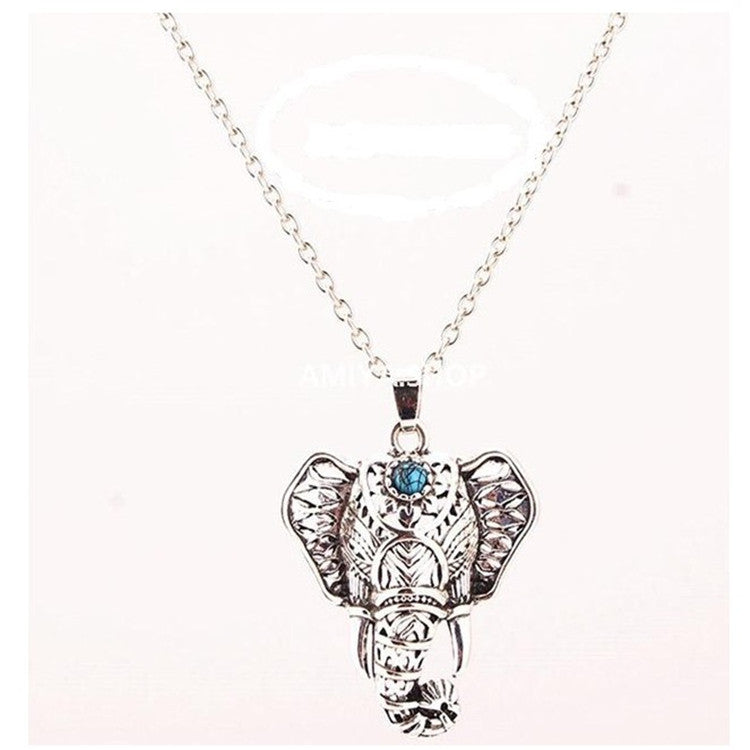 Bohemian Style Elephant Necklace for Versatile Fashion