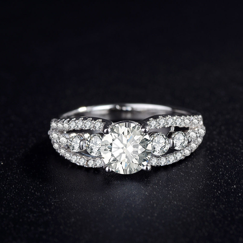 Trendy Women's Oversized Diamond Ring Jewelry