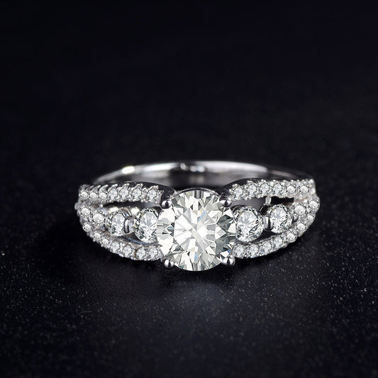 Trendy Women's Oversized Diamond Ring Jewelry