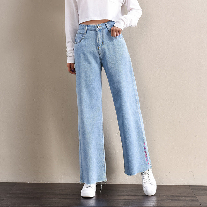 High-Waisted Loose Fit Wide Leg Jeans for Women
