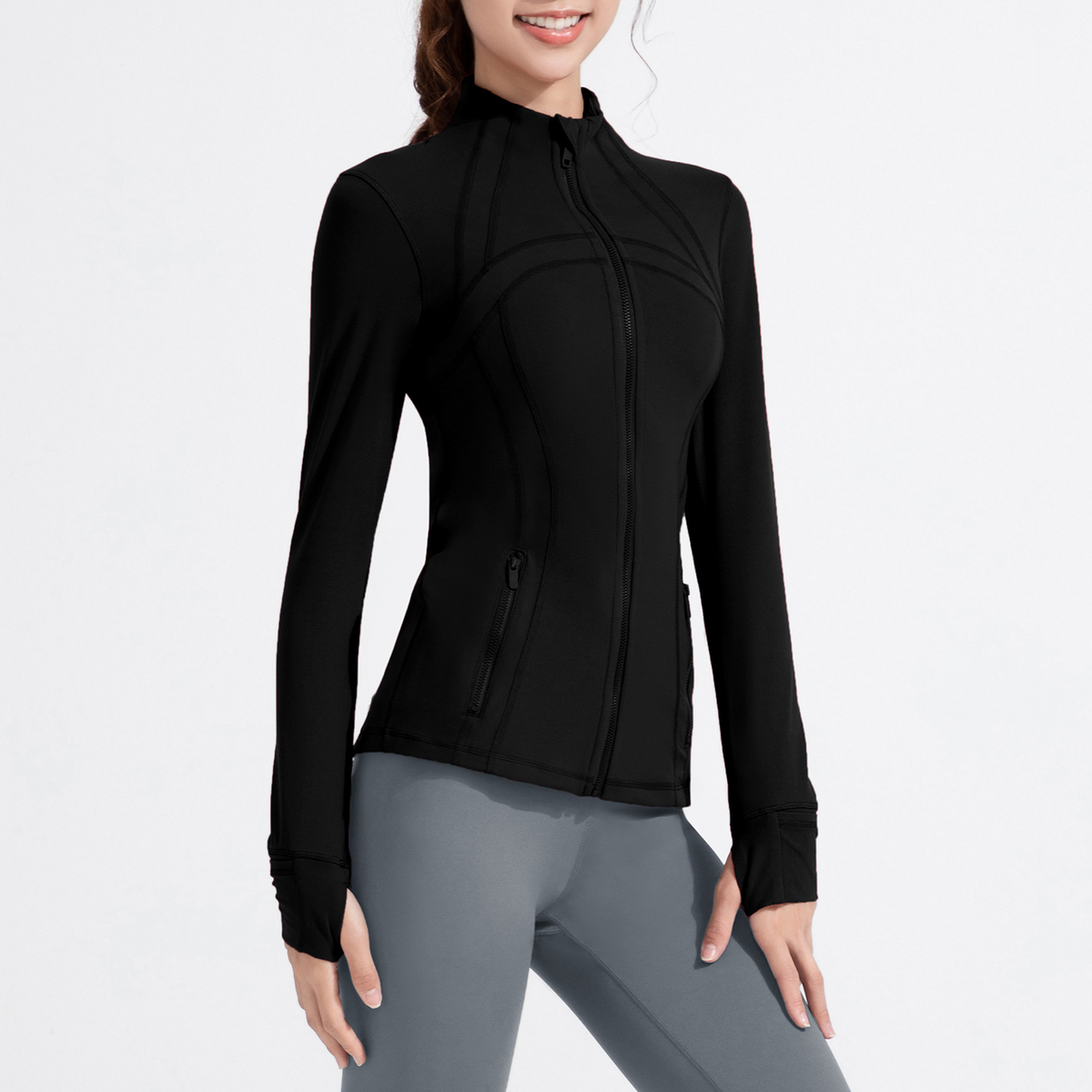 Women’s Stand Collar Zip-Up Sports Jacket