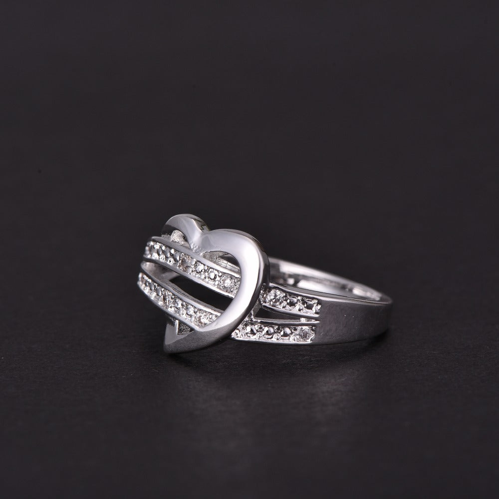 Heart-Shaped Diamond Ring Jewelry