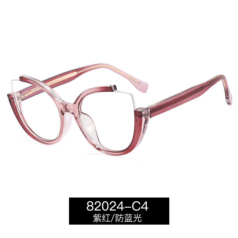 Retro Minimalist Half-Frame Blue Light Glasses