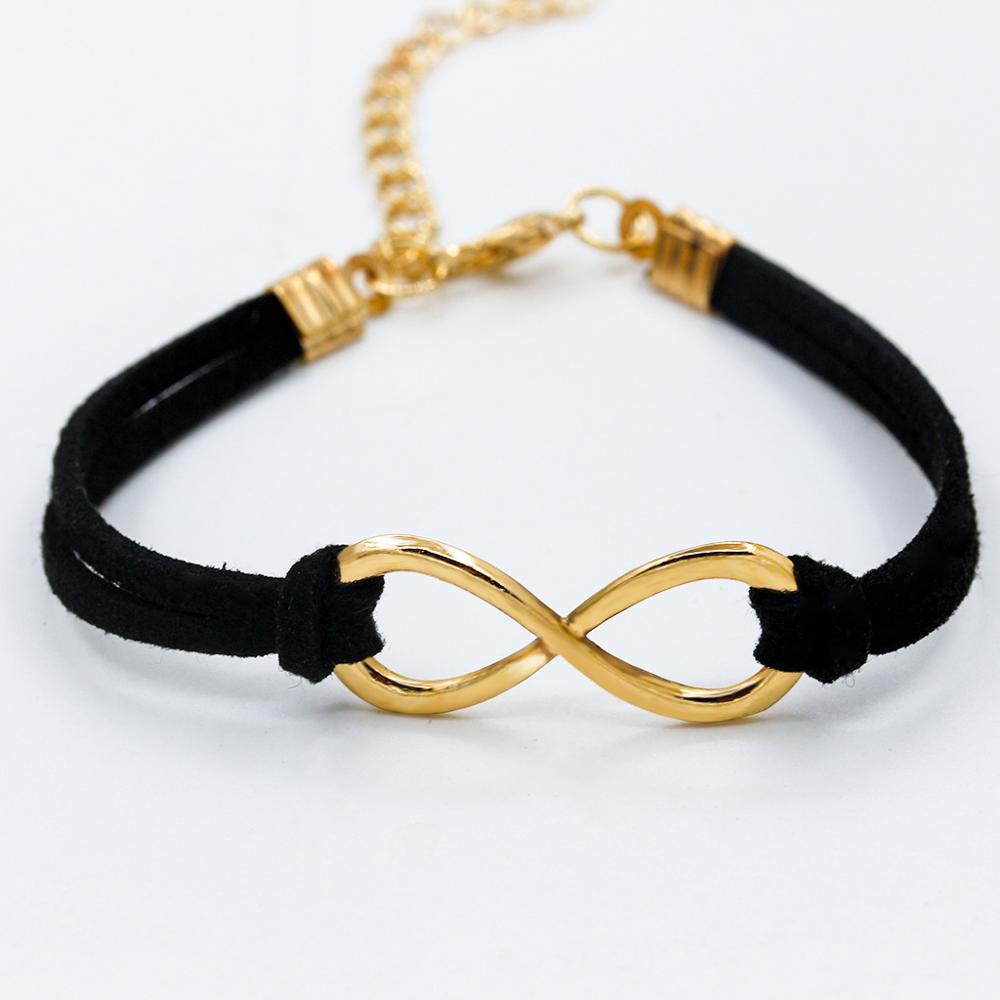 Fashion Symbol 8-Shape Leather Cord Bracelet