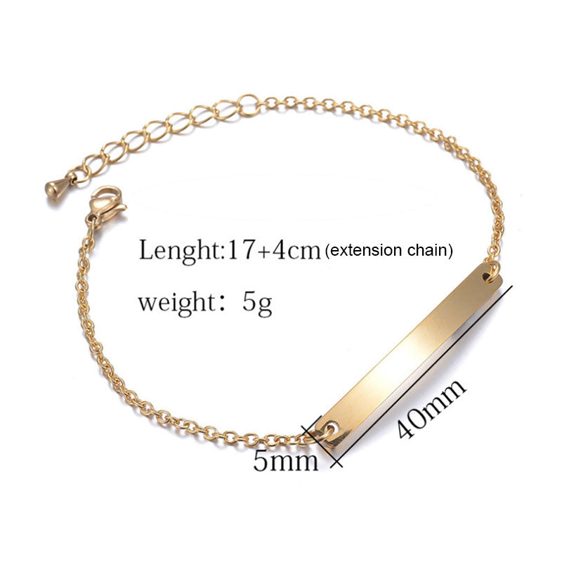 Curved Engraved Bracelet, Customizable Jewelry Piece