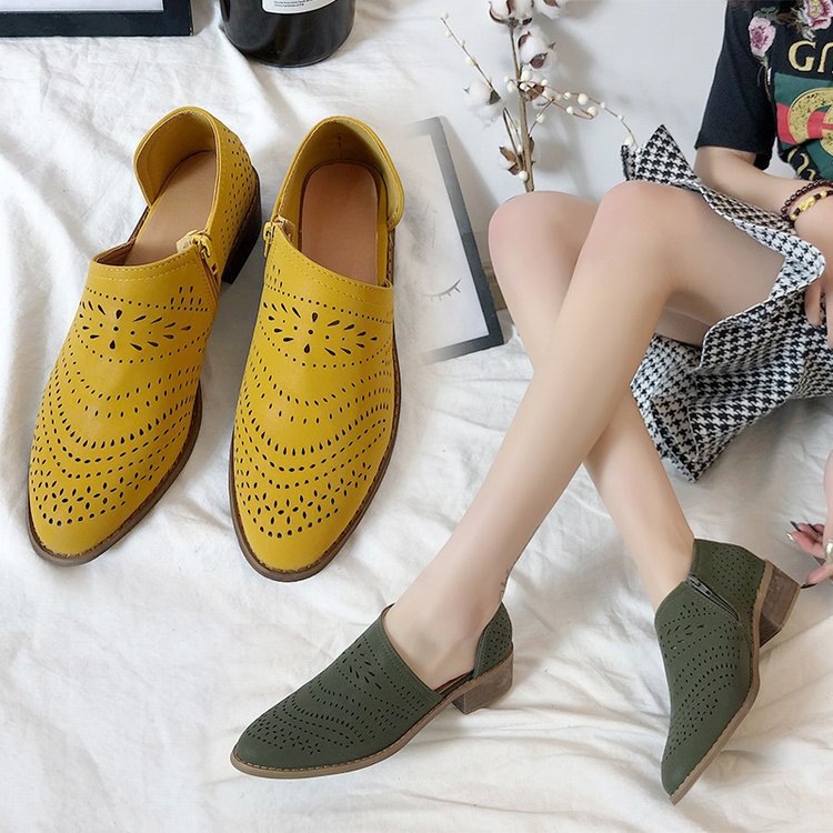Women’s Plus Size Laser Cut Breathable Ankle Sandals