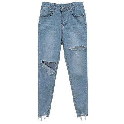 Women's Slim Fit Jeans with High Waist Design