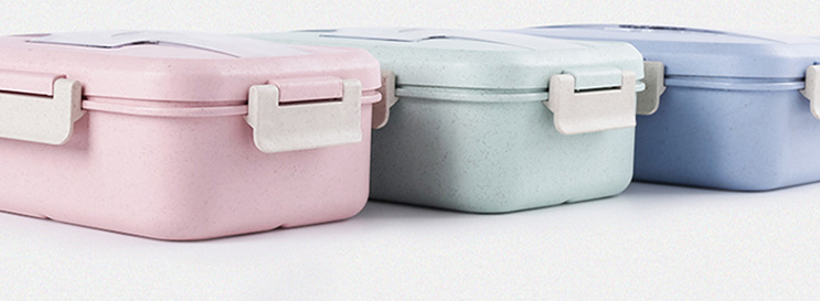 Microwave Lunch Box Set with Dividers and Lid