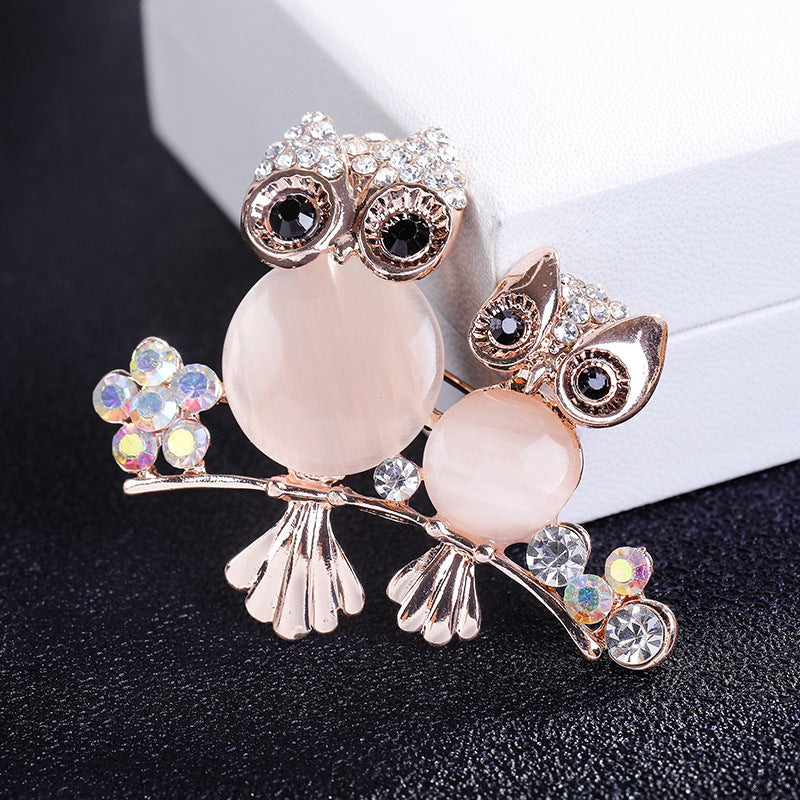 Fashion Cartoon Brooch with Rhinestones - Custom Design