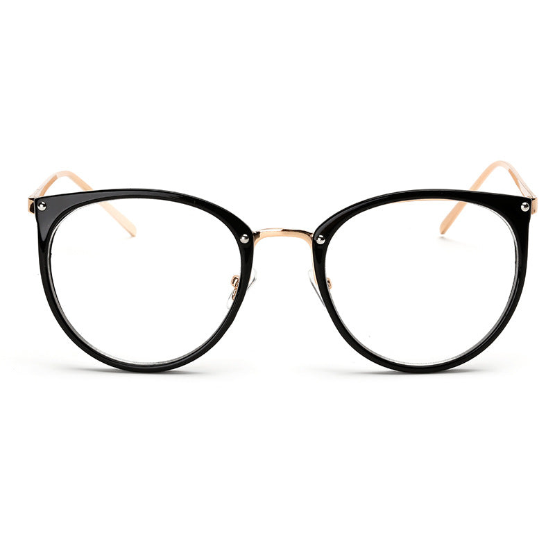 Vintage Round Gold Wire Frame Glasses for Women