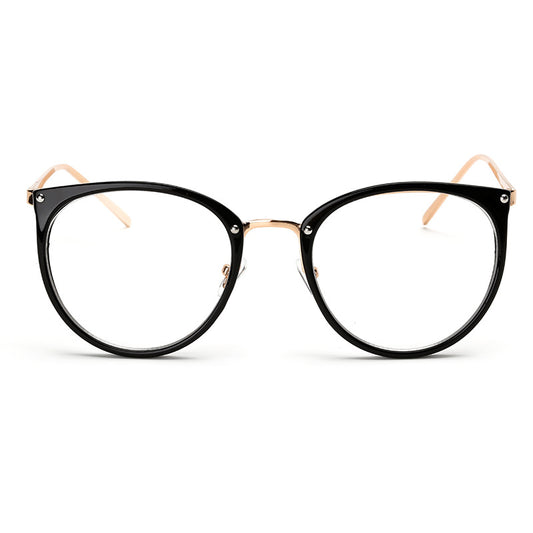 Vintage Round Gold Wire Frame Glasses for Women