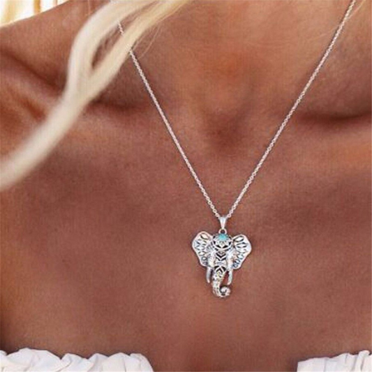 Bohemian Style Elephant Necklace for Versatile Fashion
