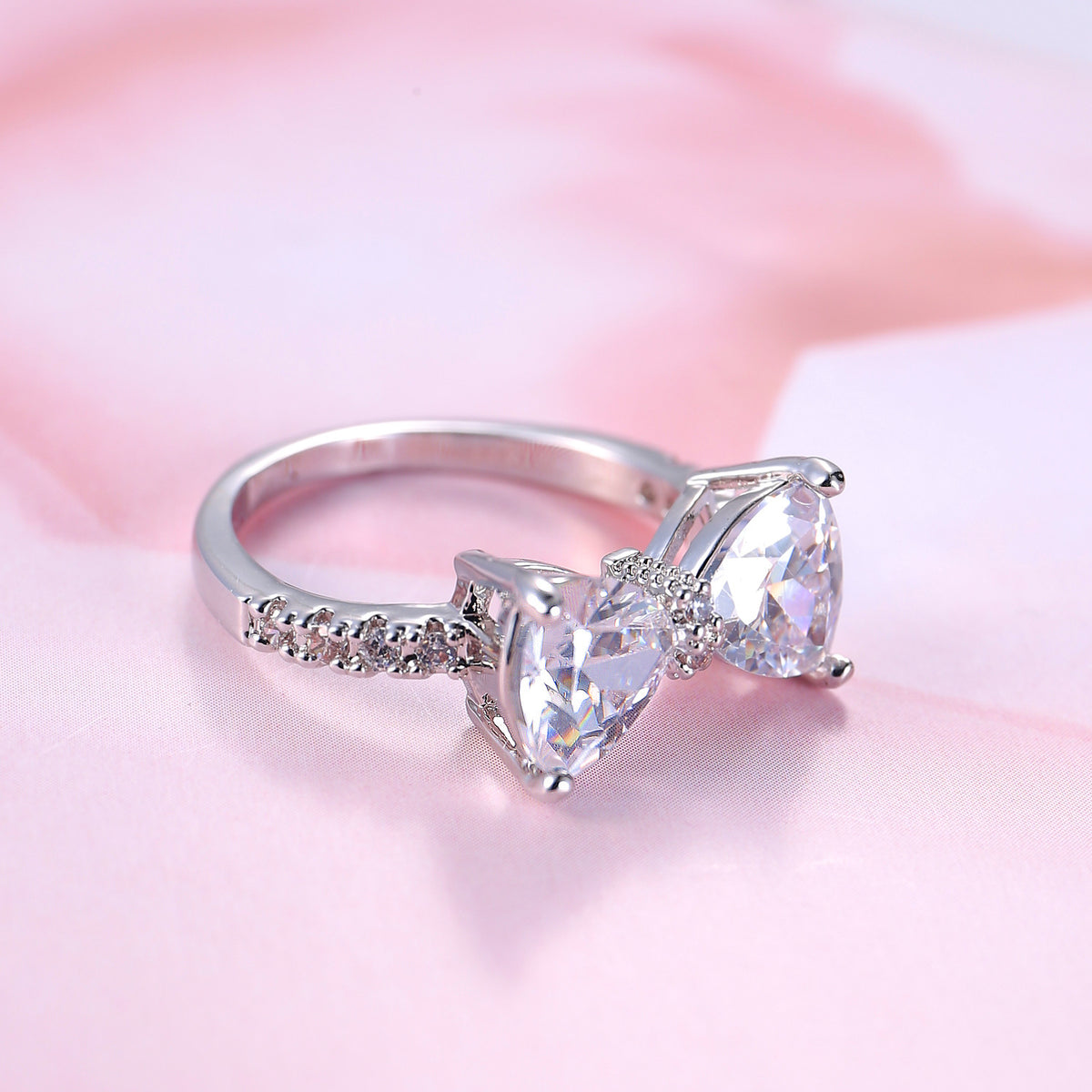 Zircon Jewelry Butterfly Knot Ring