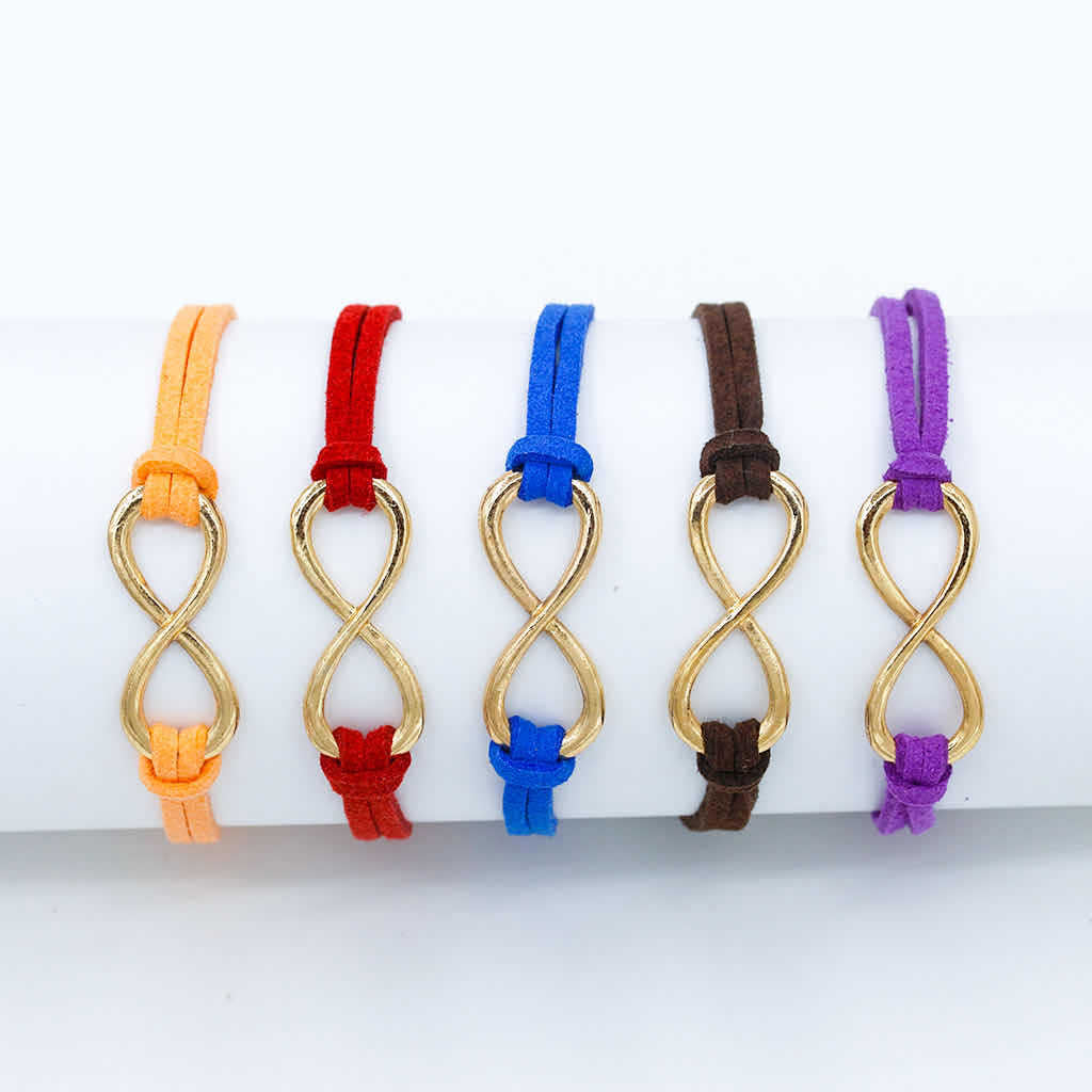 Fashion Symbol 8-Shape Leather Cord Bracelet