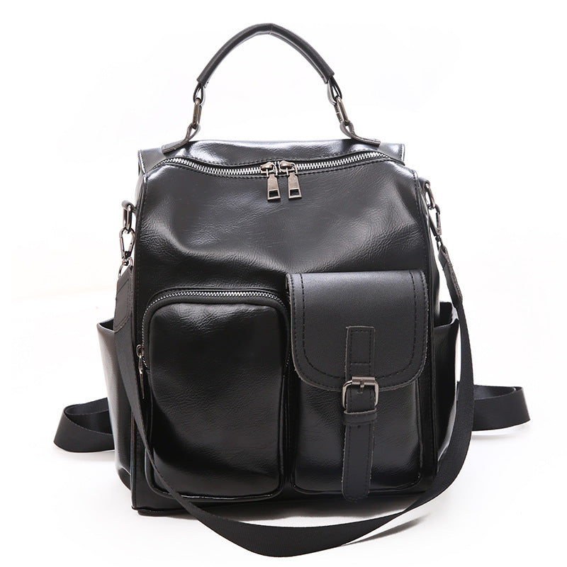 Vintage Large Capacity PU Leather Women’s Backpack Bag