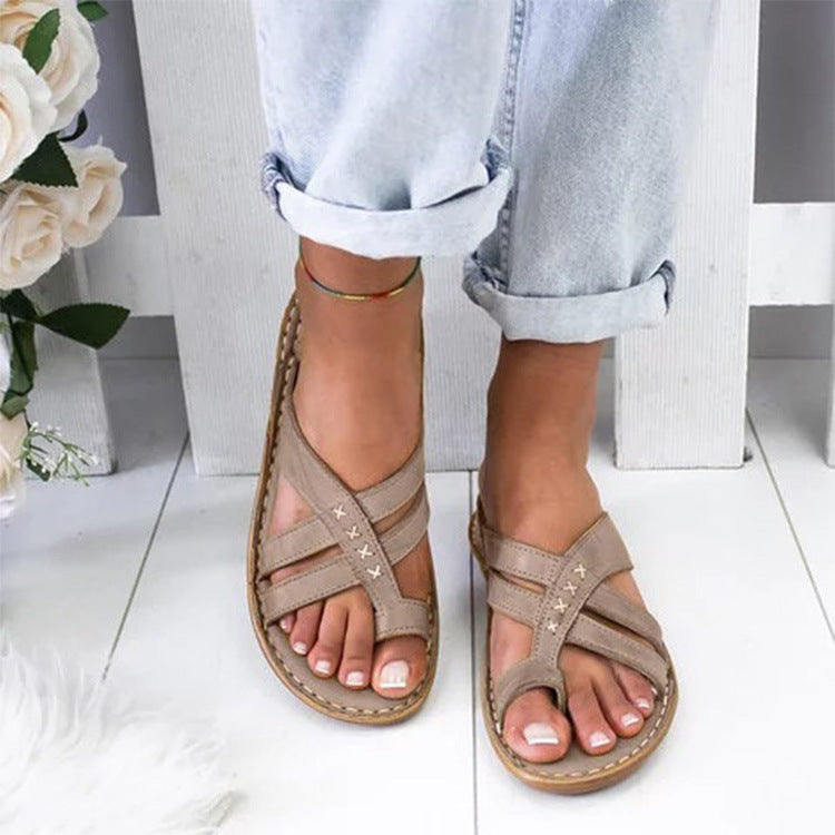 Fashion Casual Women’s Breathable Slope Heel Slippers