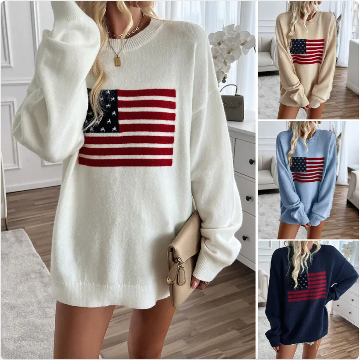 Women’s Casual Independence Day Long Sleeve Top
