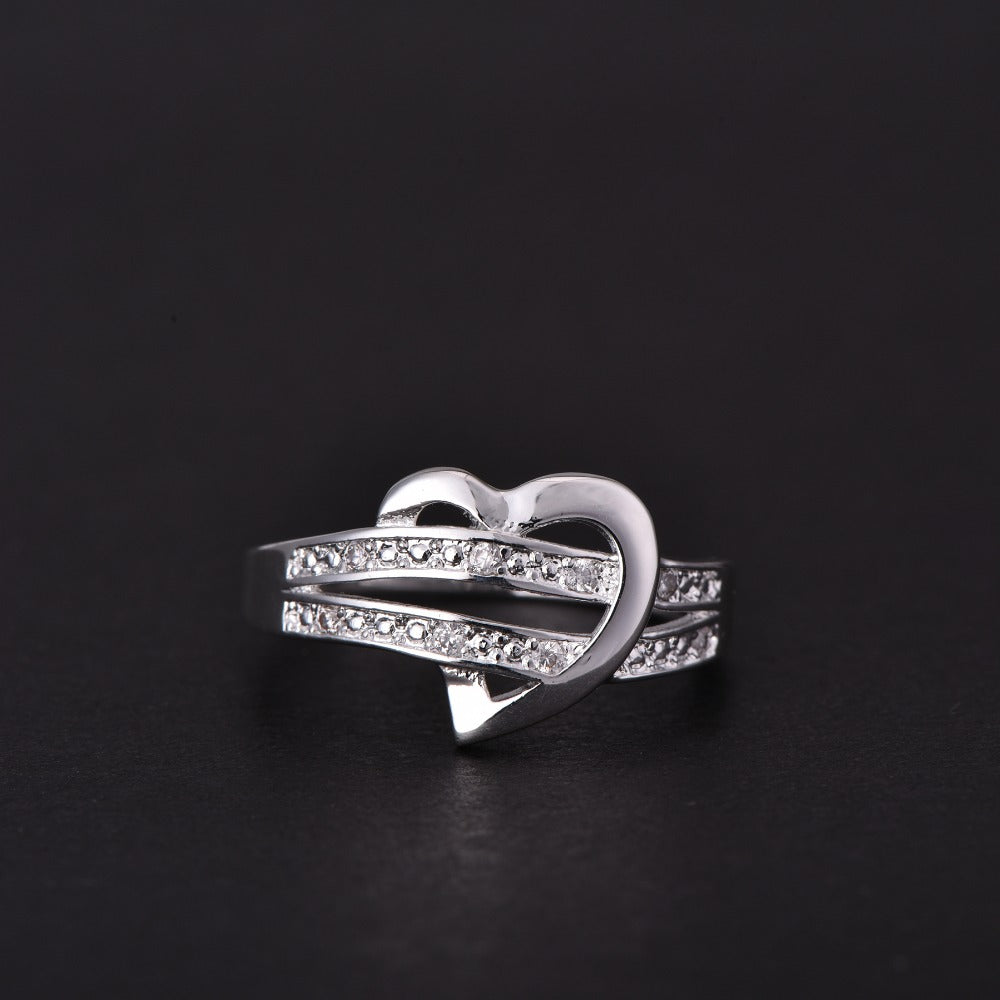 Heart-Shaped Diamond Ring Jewelry