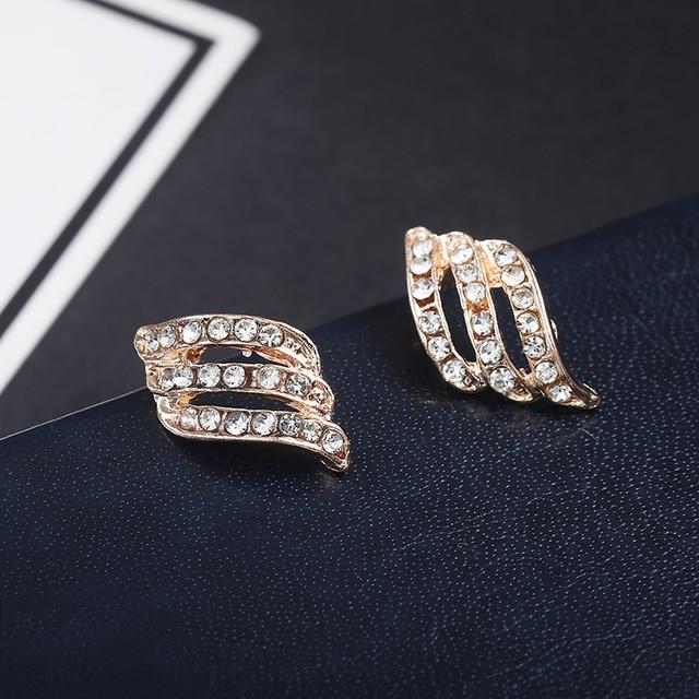 Feather Diamond Stud Earrings