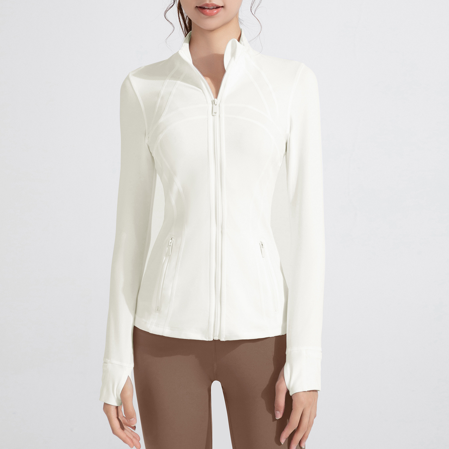 Women’s Stand Collar Zip-Up Sports Jacket