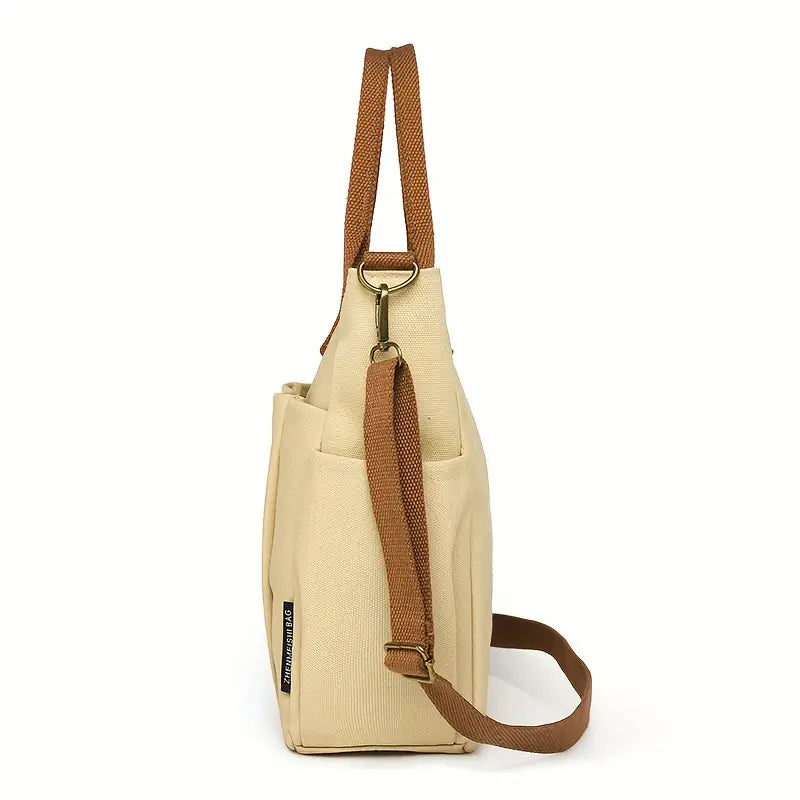 Large Capacity Women’s Canvas Tote & Crossbody Bag