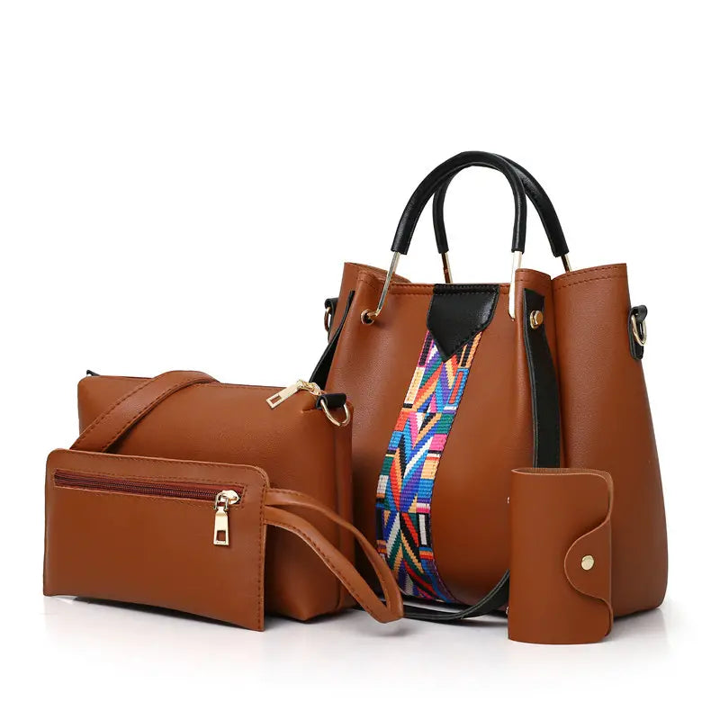4-Piece Women's Shoulder Bag Set - Stylish Handbags