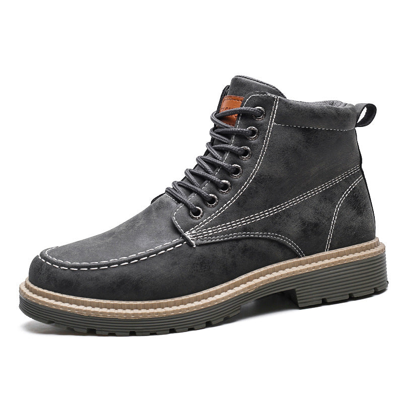 Men's Retro Fashion Casual Leather Tooling Boots