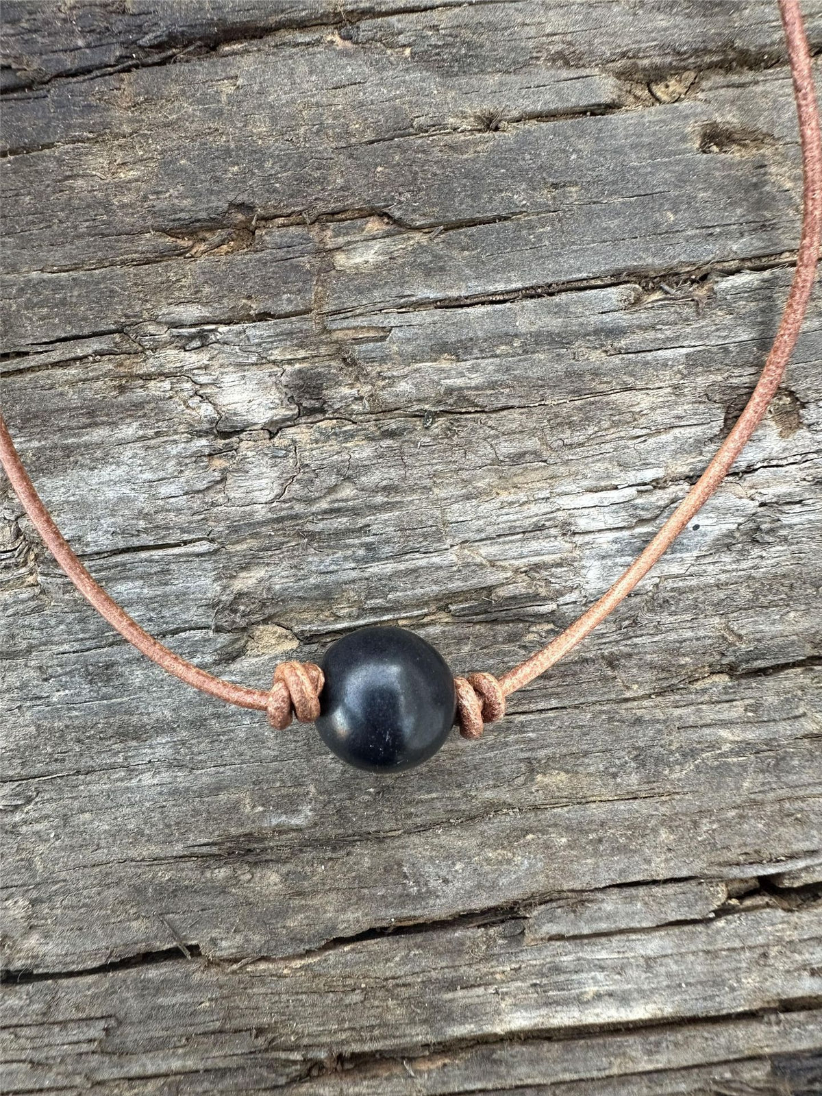 Natural Stone Turquoise Leather Woven Necklace