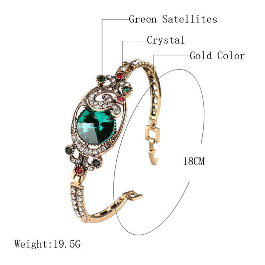 Classic Vintage Crystal Gem Women’s Bracelet and Bangle