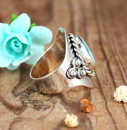Emerald Bohemian Jewelry Ring