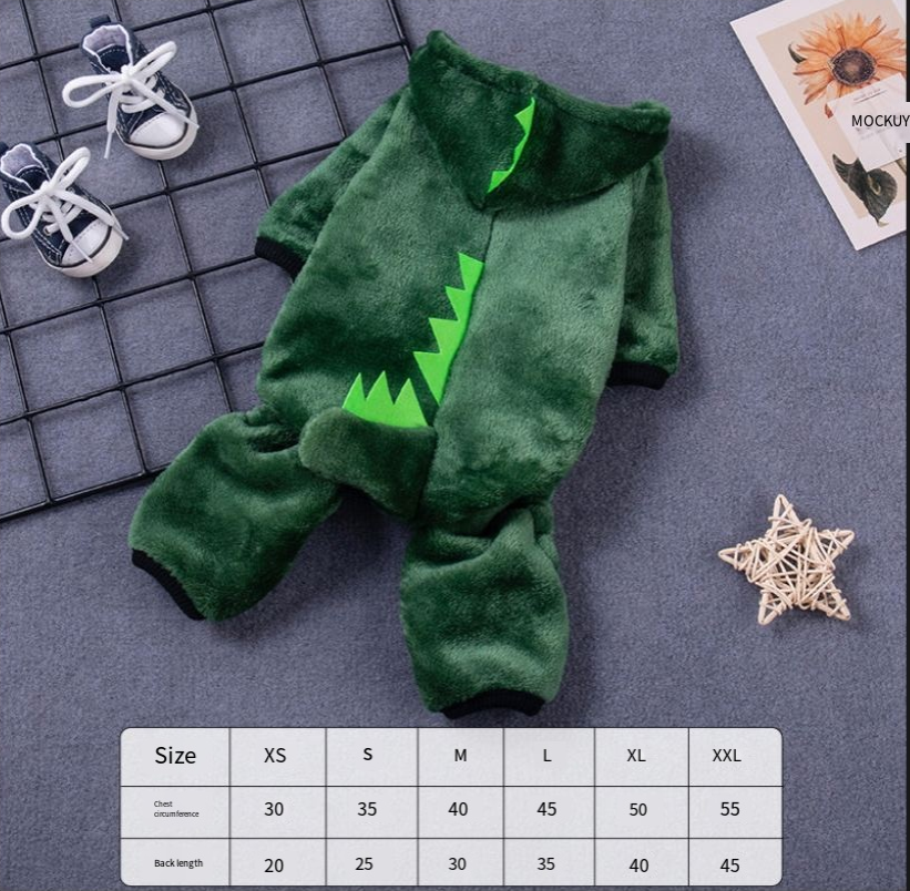 Cozy Dinosaur Pet Apparel