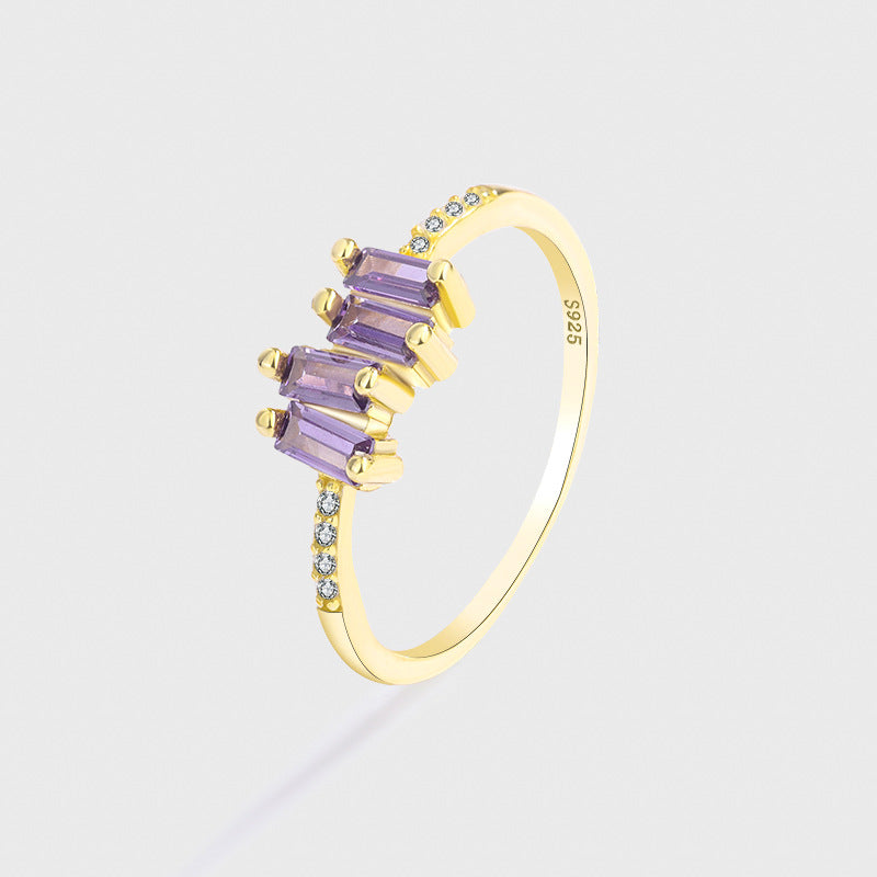 Personalized S925 Sterling Silver Zircon Ring Fashion