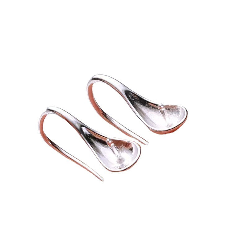 Brass Pearl Holder Earrings and High Heel Spoon Hooks