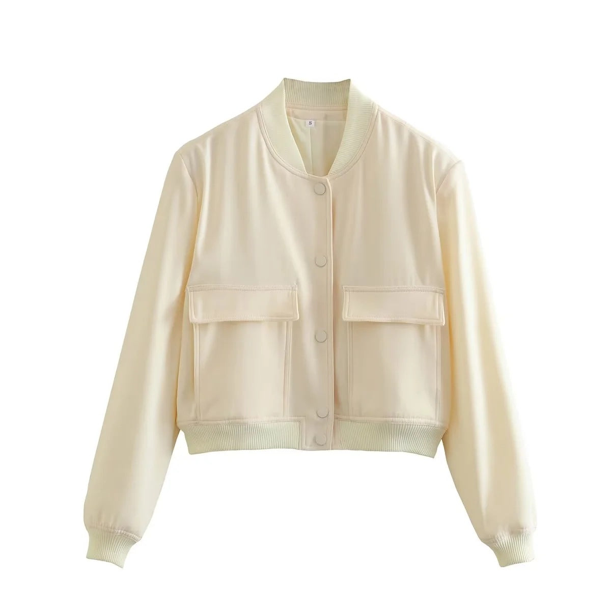 Women’s Jacket with Stand Collar and Pockets (A19621)