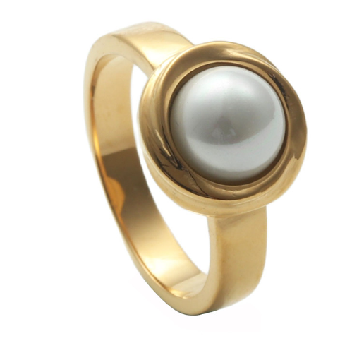 Fashion Titanium Steel Natural Stone Women's Ring