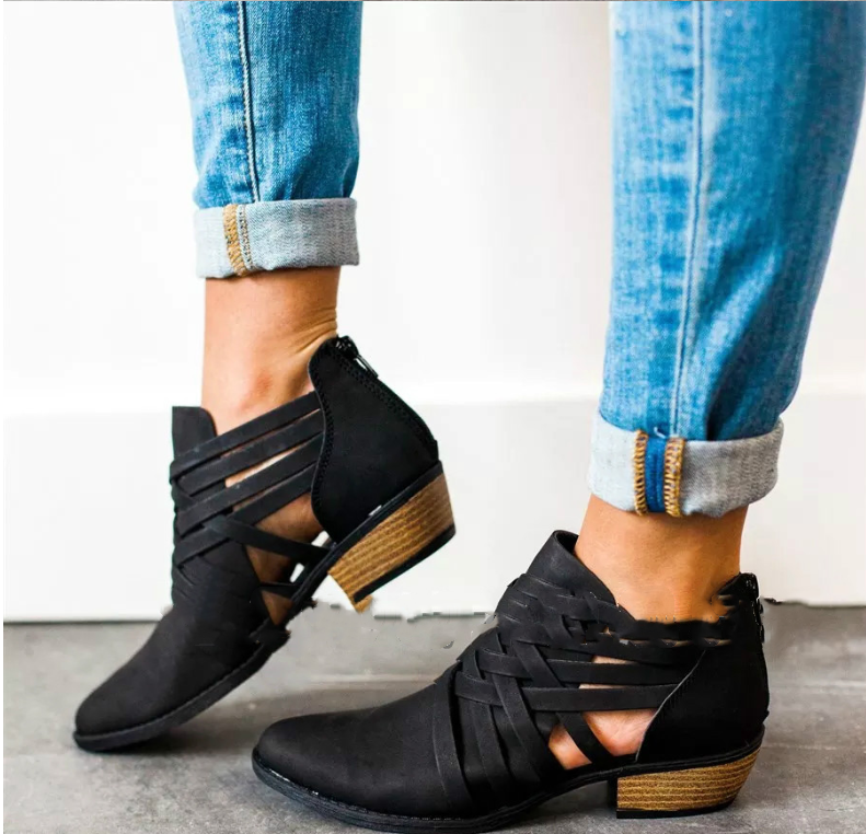Cutout High Heels and Chunky Women’s Ankle Boots