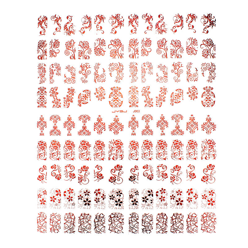 108 Metallic Nail Art 3D Stickers for Manicure