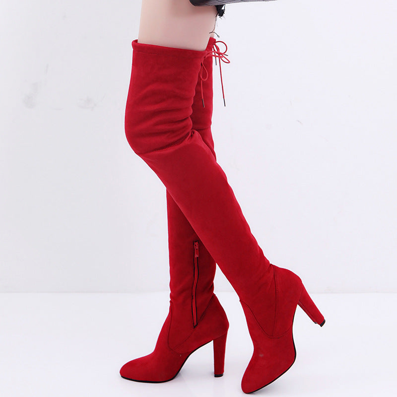 2020 Fashion Pointed Toe High Heel Over Knee Boots