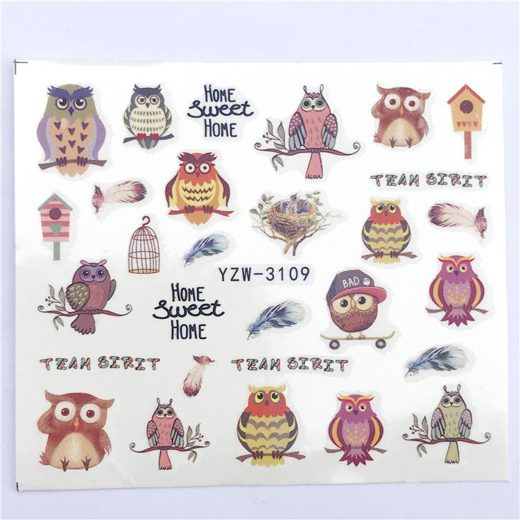 Animal and Plant Nail Art Stickers