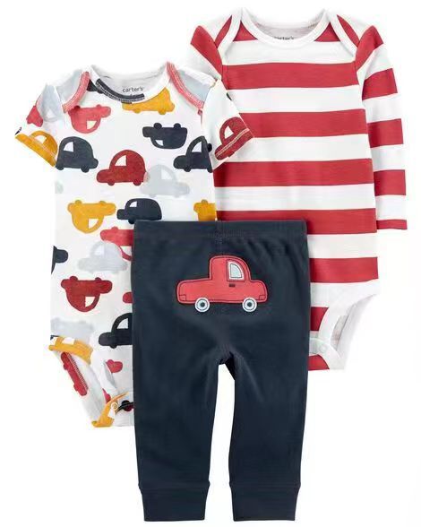 Spring Autumn Baby Clothing Set - 3 Pieces for Infants