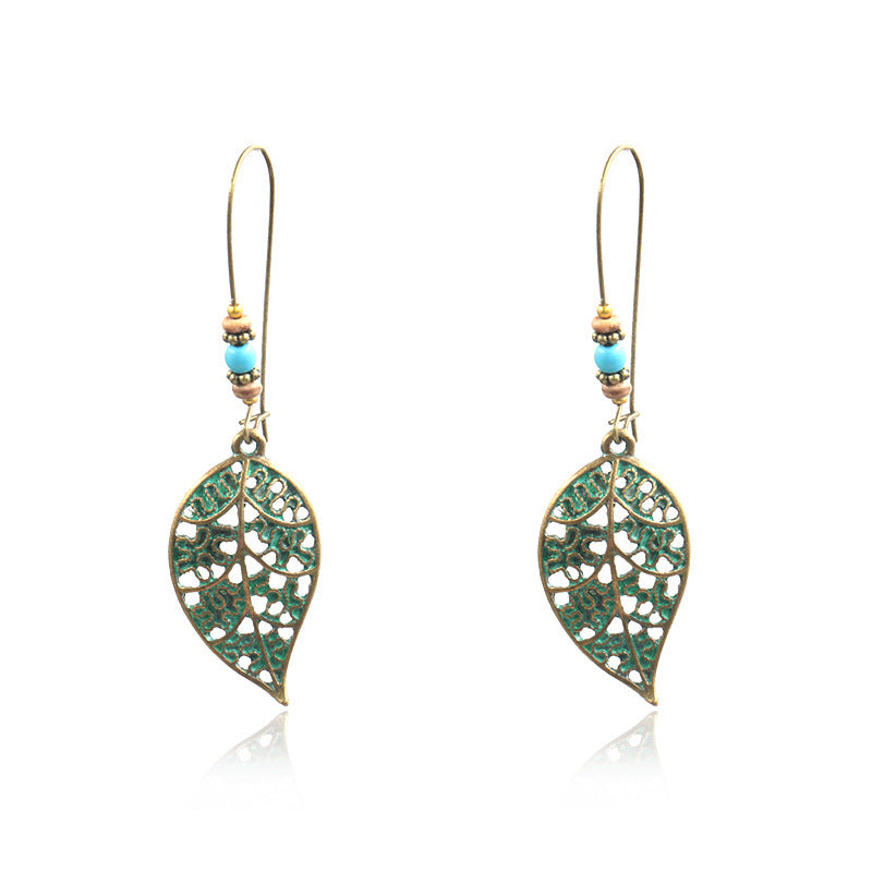 Hollow Leaf Earrings - Leaf Drop Earrings