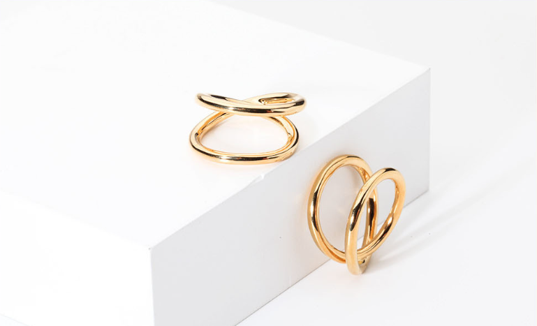 Creative Geometric Donut Ring for Women